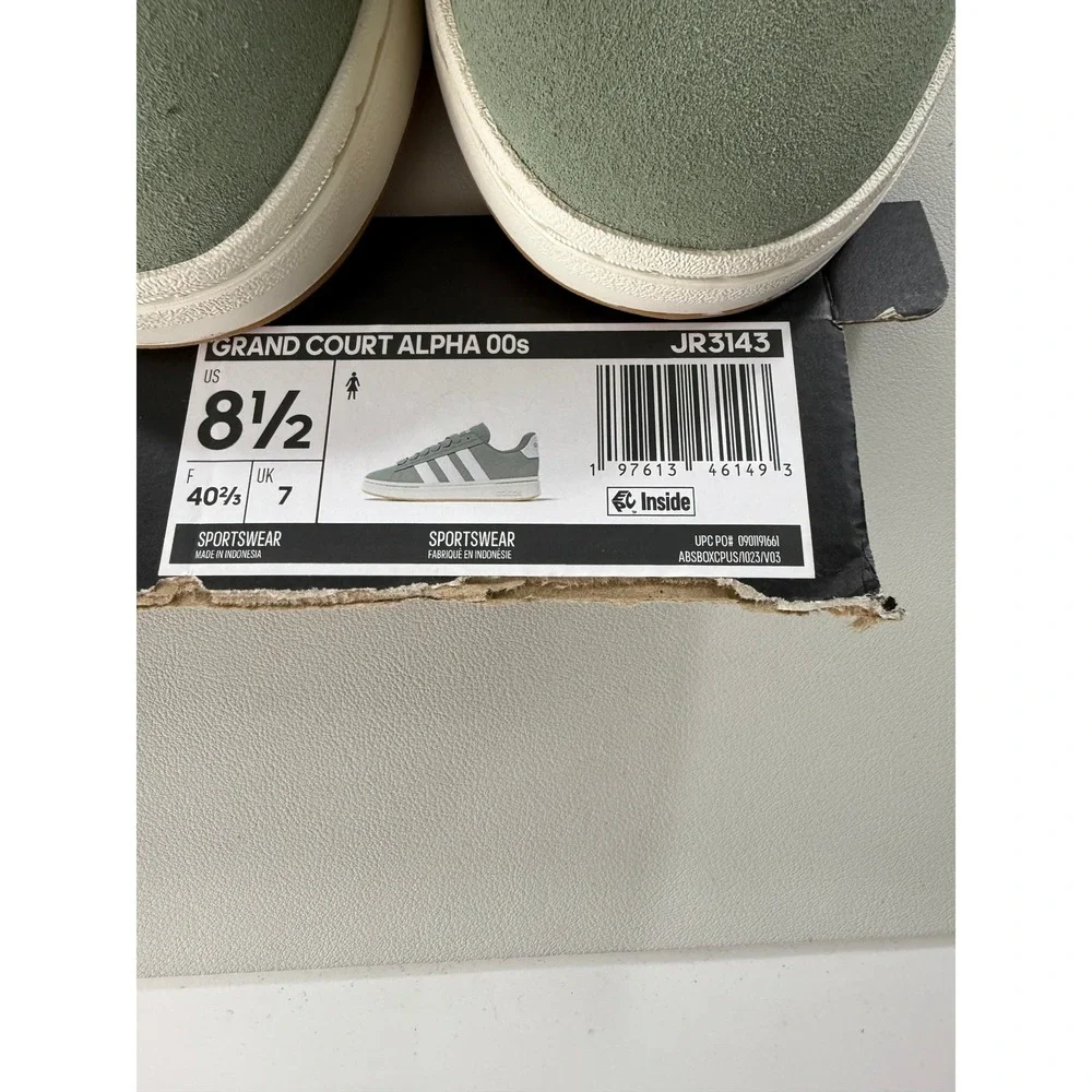Adidas Grand Court Alpha 00s Cloudfoam Womens Matcha Suede Sneakers Size 8.5 NIB